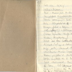 In einem Schulheft notierte Hedwig Kruse ihre Eindrücke von der Fahrt. (Bestand Kruse, LWL-Alltagskulturarchiv). (vergrößerte Bildansicht wird geöffnet)
