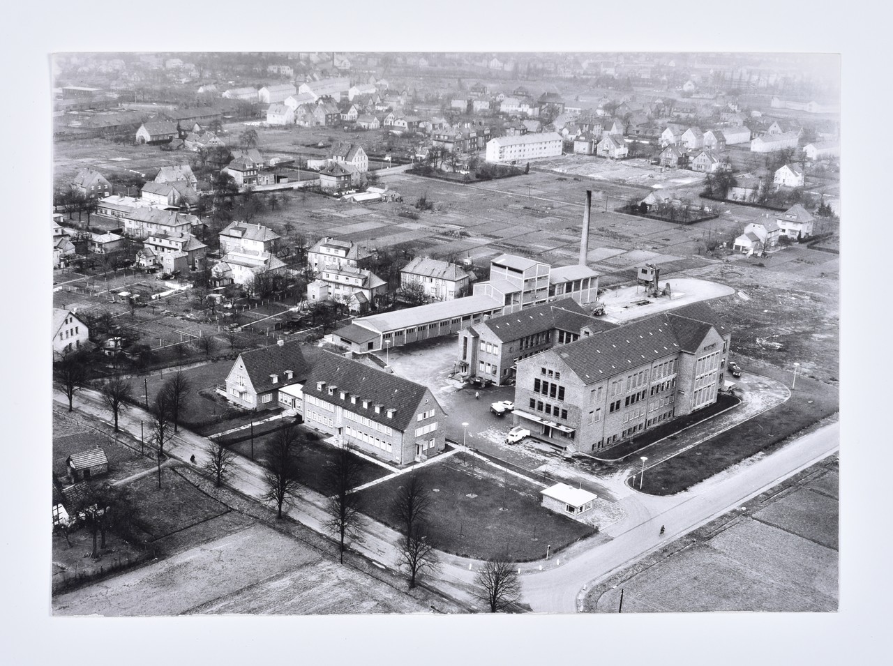 Der Neubau der Bielefelder Molkerei an der Oldentruper Straße 115, 1954, Foto: Ernst Lohöfener.