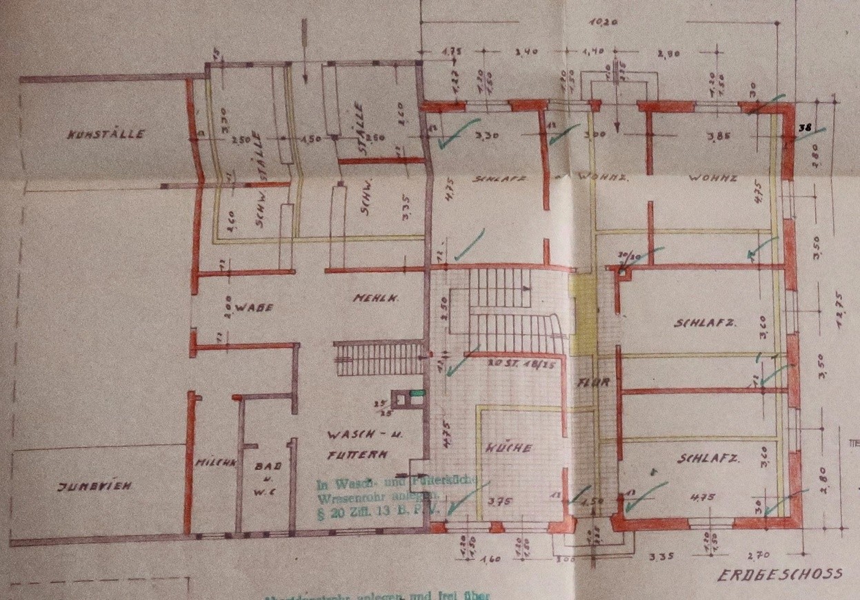 Plan, Hof Hillebrant in der Bauerschaft Aldrup.