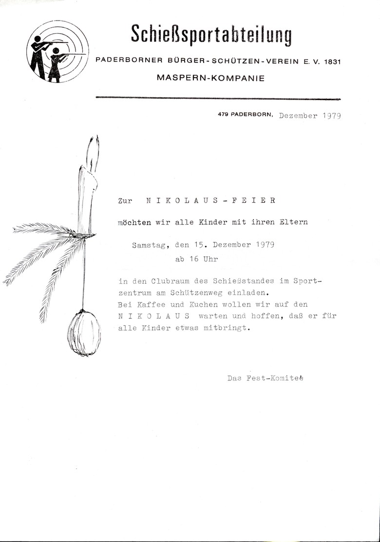 Einladungen zur Nikolausfeier, aus: Konvolut Mietze, Archiv für Alltagskultur, K 2032.