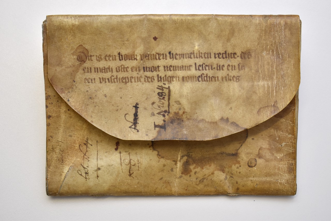 Das 'Koesfelder Rechtsbuch' mit dem 'Heymeliken Rechte', um 1450, Stadtarchiv Coesfeld, Foto Andreas Eiynck.