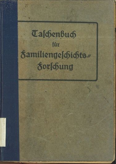 Taschenbuch für Familiengeschichtsforschung (Einband).