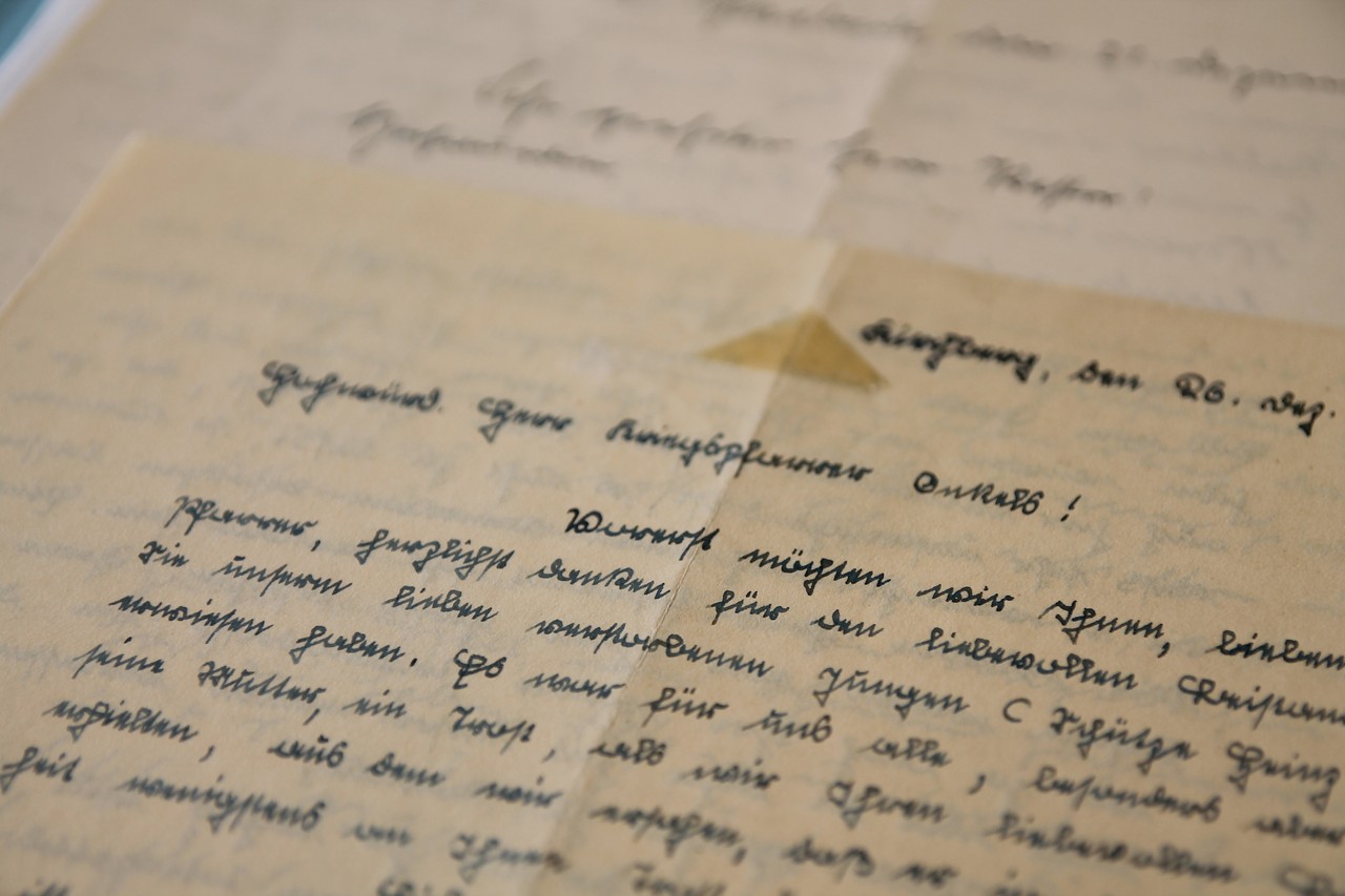 Brief aus dem Personenbestand Onkels, Johannes, Archiv für Alltagskultur in Westfalen. Foto: Regenbrecht/LWL.