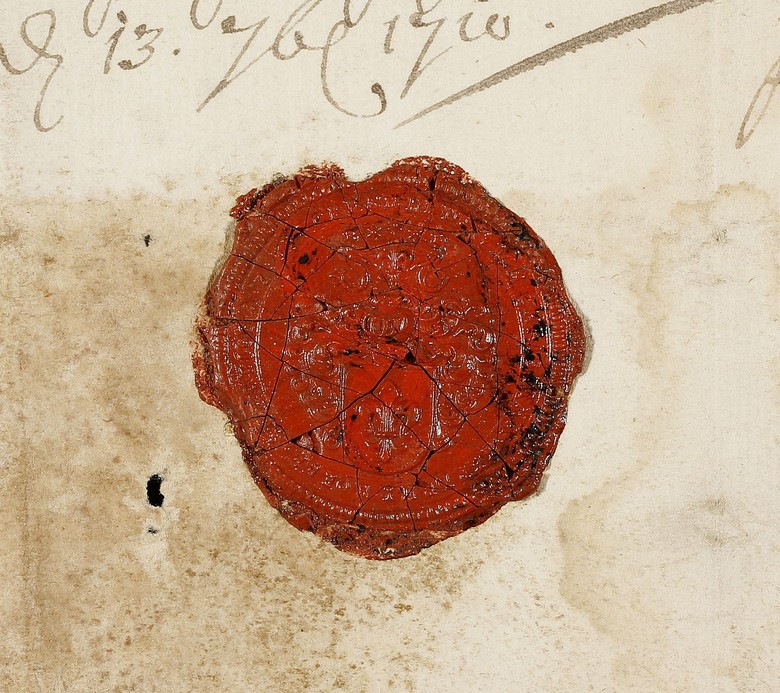 Detailansicht, Siegel des Freibriefes.