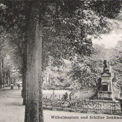 Ansichtskarte Schillerdenkmal 1914, Kommunalarchiv Herford. (vergrößerte Bildansicht wird geöffnet)