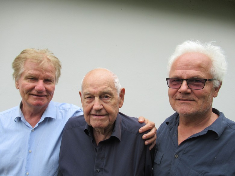Zeitzeugen: Wolfgang, Heinz und Harald Kuhlmann, Nachkommen von Heinrich Kuhlmann. Foto: Christoph Mörstedt.