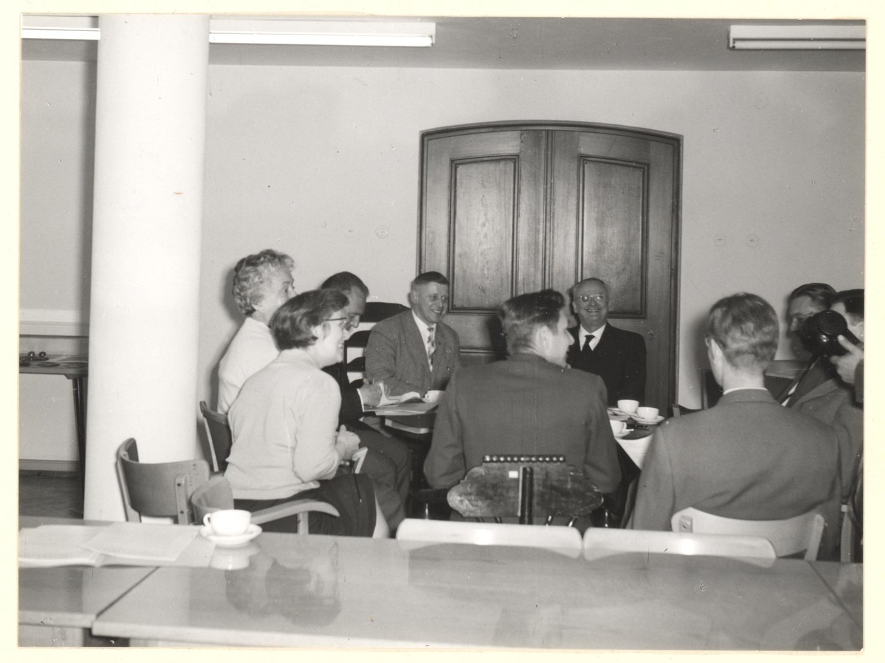 Karl Schmidthaus, Mitarbeiter der Volkskundlichen Kommission und Pressevertreter, 1961. Foto: Gerda Schmitz, Archiv für Alltagskultur in Westfalen, 0000.21696.