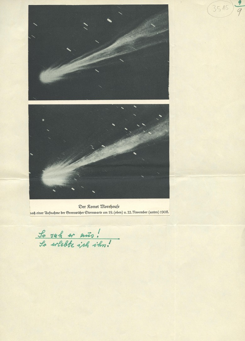 Der Komet Morehouse, Archiv für Alltagskultur in Westfalen, MS03515.