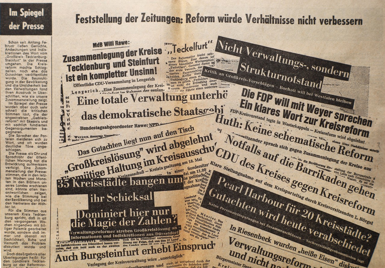 Pressestimmen zur Kreisreform.