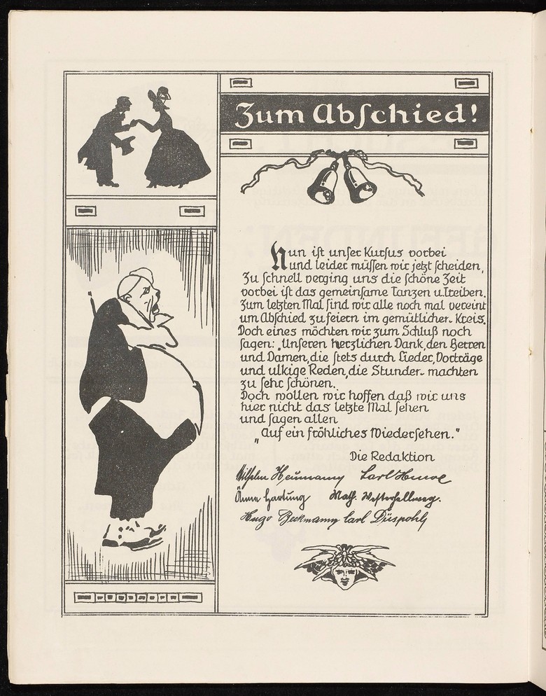 Das Parkett, Zum Abschied.