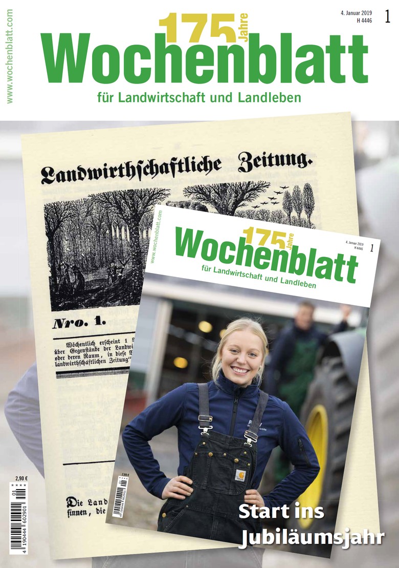 Zwischen Jubiläumsausgabe und erster Ausgabe liegen sage und schreibe 175 Jahre (Foto: Wochenblatt).