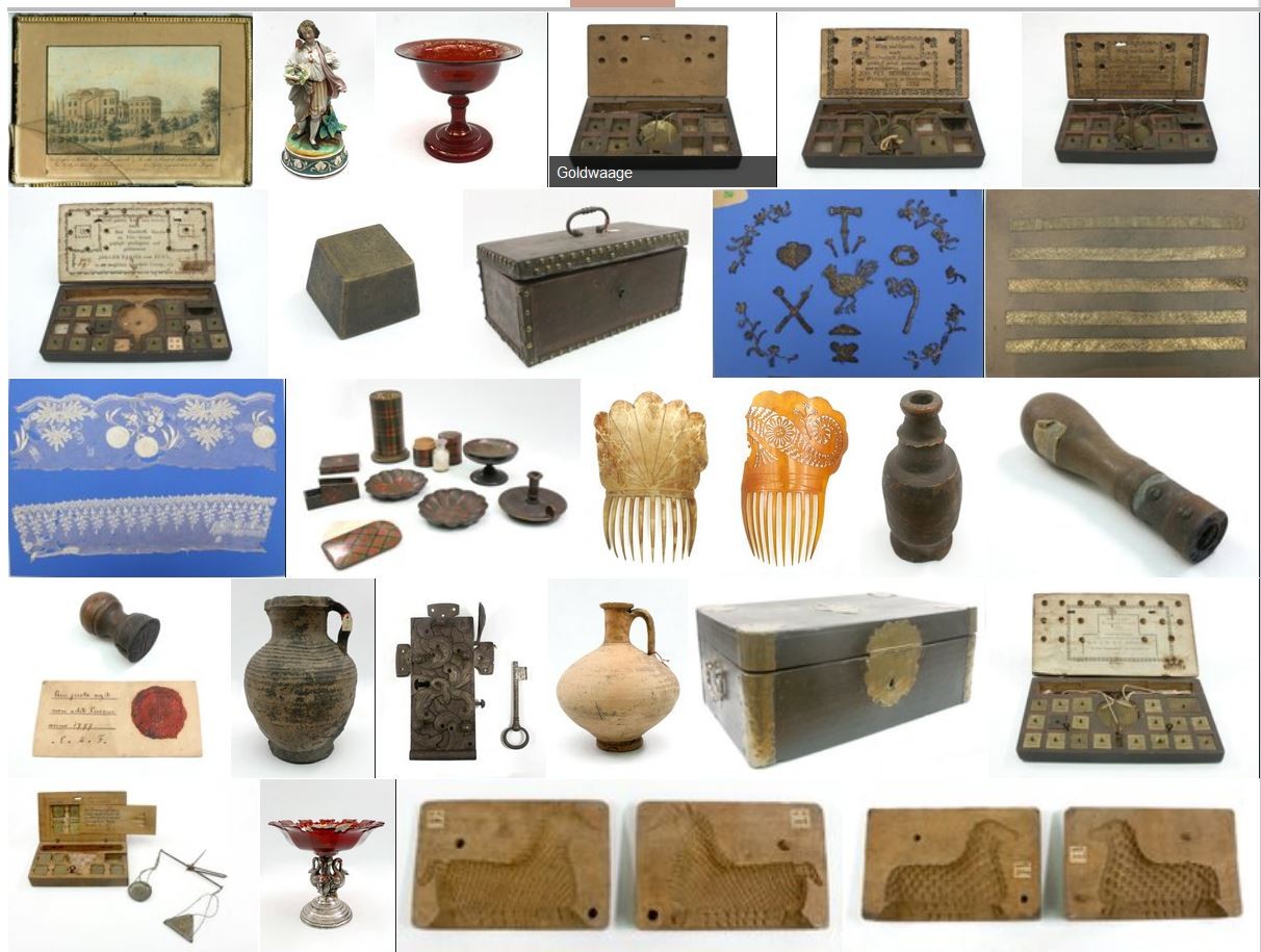 Übersicht über einige Objekte aus der Sammlung Kleine-Ringelstein auf der Plattform museumdigital. Quelle: Emil Schoppmann.