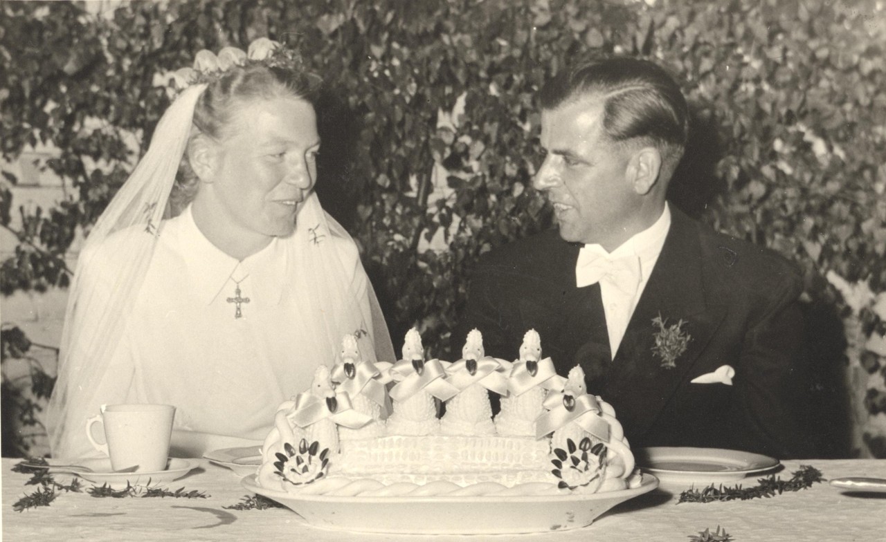 Hochzeit Karl Rietmann und Hermine Brüning, Hörstel 1952.