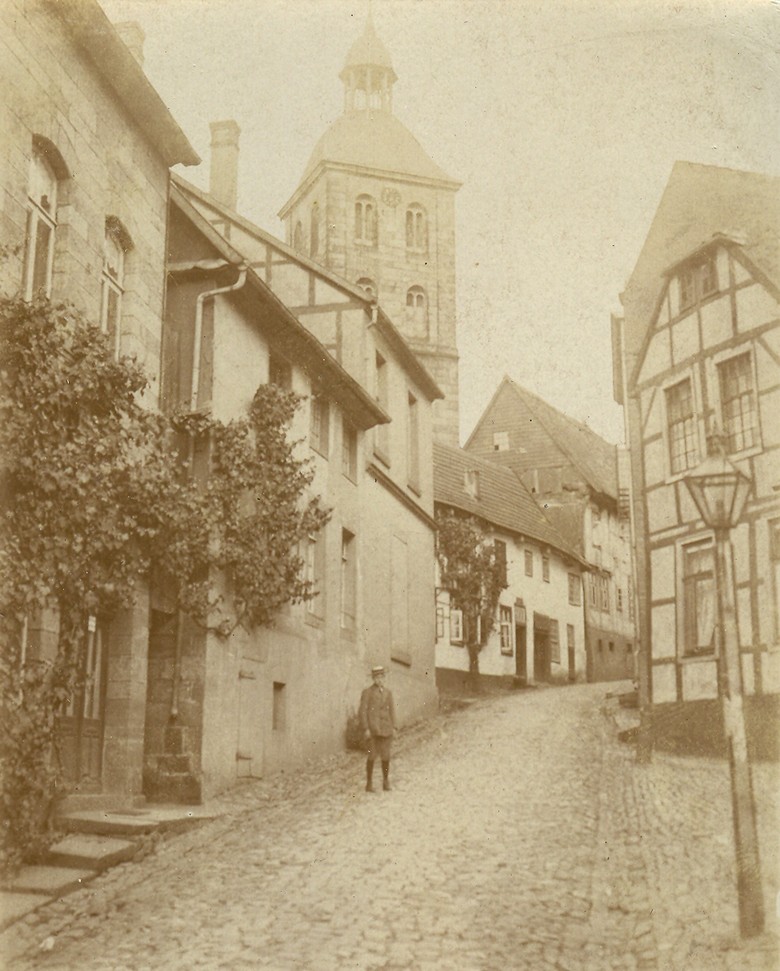 Die Stadtkirche in Tecklenburg - Hauptkirche der evangelischen Grafschaft Tecklenburg, Foto um 1900 (Bildarchiv Emslandmuseum).