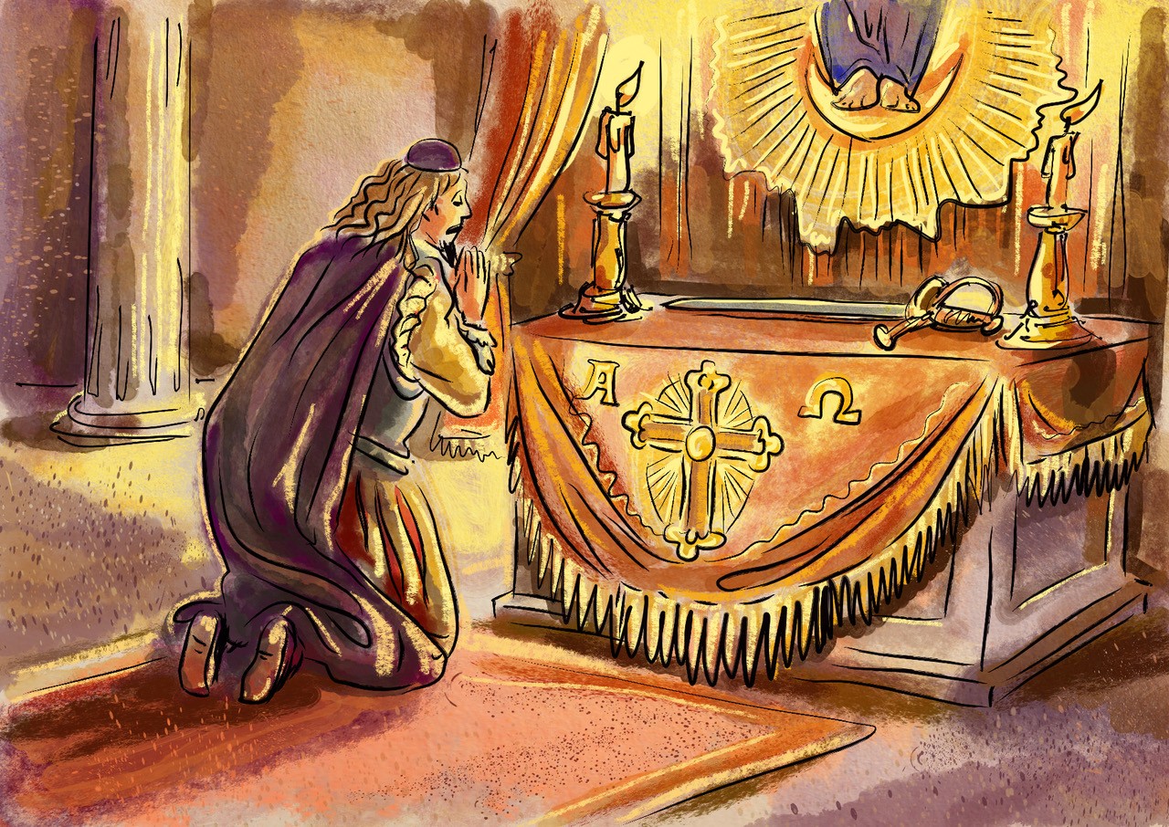 Aberglauben am Altar.