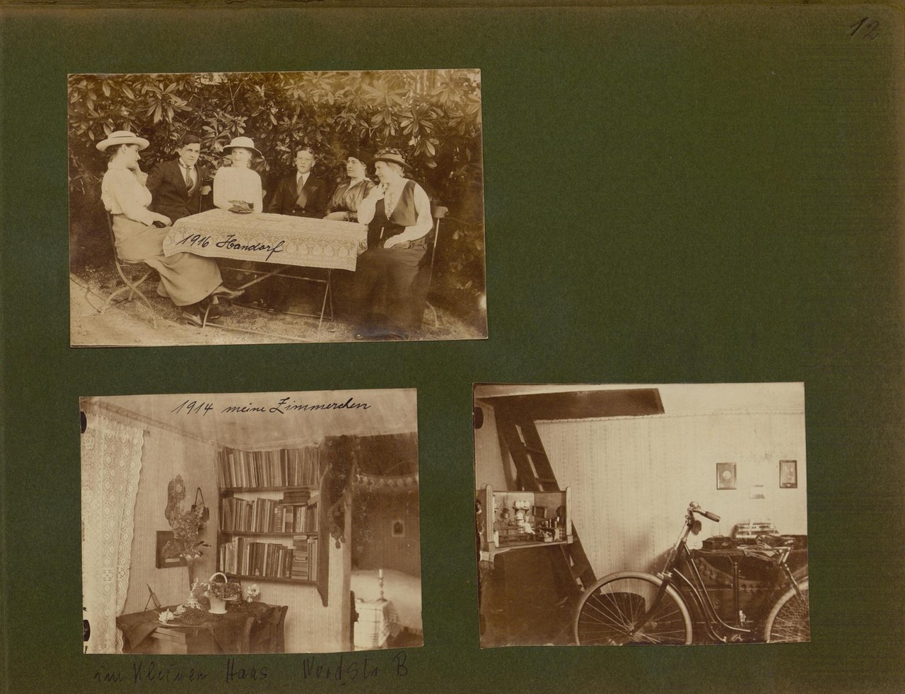 „1914 meine Zimmerchen im Kleinen Haus Nordstraße B“