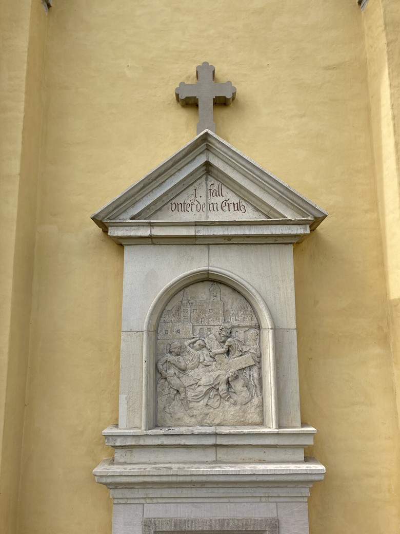 Stationsbild aus dem 17. Jahrhundert an der 'Großen Kapelle'.