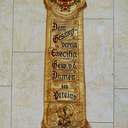 Wimpel, gewidmet von den Damen des Vereins. (vergrößerte Bildansicht wird geöffnet)