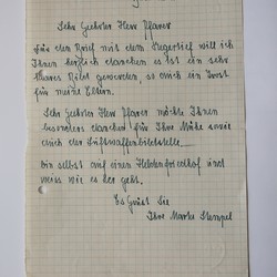 Brief aus dem Personenbestand Onkels, Johannes, Archiv für Alltagskultur in Westfalen. Foto: Regenbrecht/LWL. (vergrößerte Bildansicht wird geöffnet)