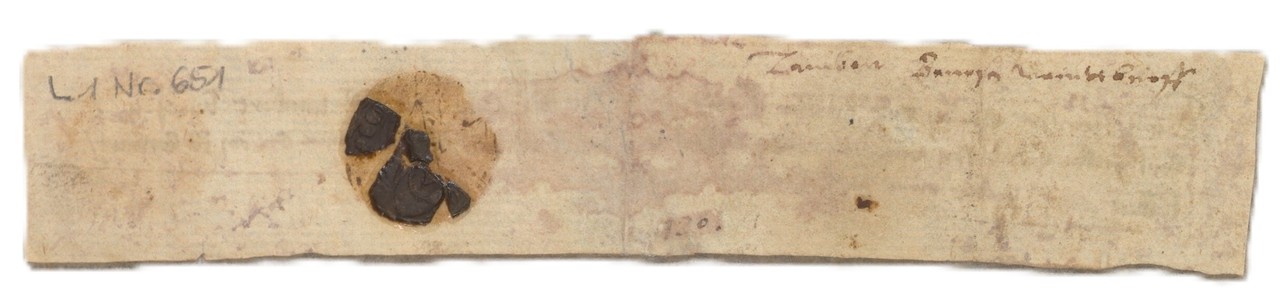 LAV NRW OWL, L 1/Lippische Landesherrschaft (Urkunden), Nr. 651 (Rückseite).