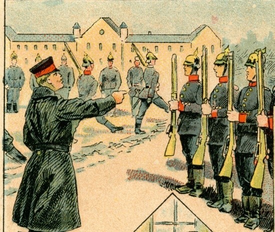 Soldaten bei der Formalausbildung – im Jargon der Truppe „Griffekloppen“ genannt.