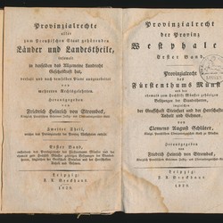 Titelblatt Schlüters Provinzialrecht von 1829, Repro Andreas Eiynck. (vergrößerte Bildansicht wird geöffnet)