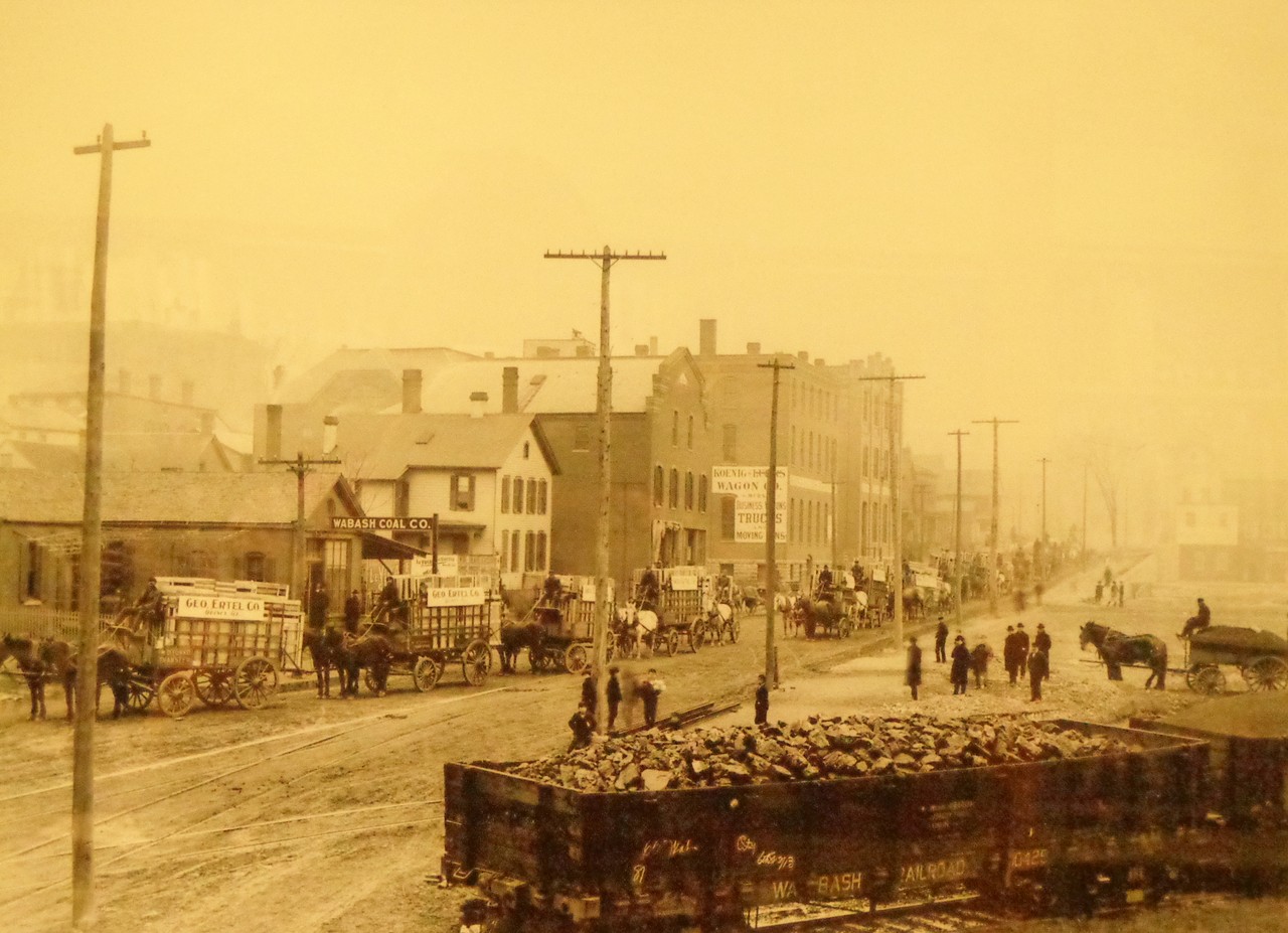 Historische Straßenszene in Quincy/Illinois (Foto: Quincy Public Library).