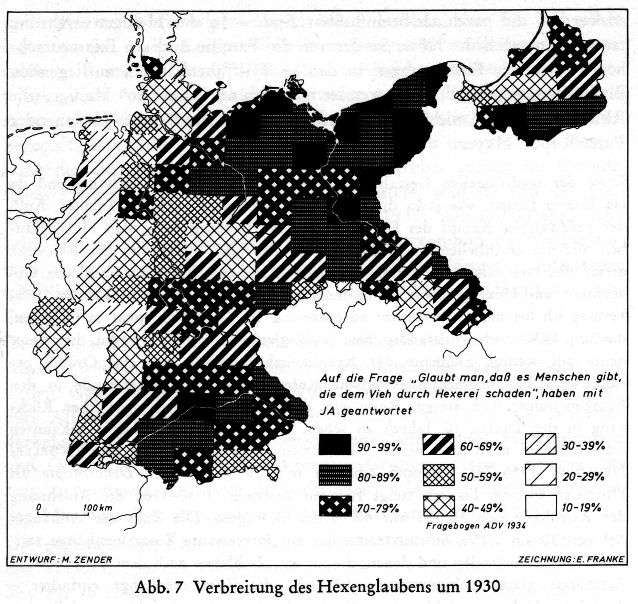 Hexenglauben um 1930. Aus: Wiegelmann/Zender/Heilfurth (Hg.): Volkskunde. Eine Einführung. Berlin: 1977.