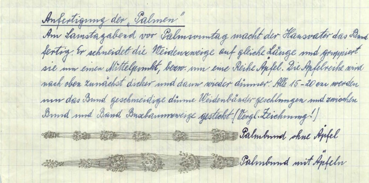 Ausschnitt des Berichtes von Joseph Oel, Rüthen, aus dem Jahr 1956, Archiv für Alltagskultur in Westfalen, MS00881.
