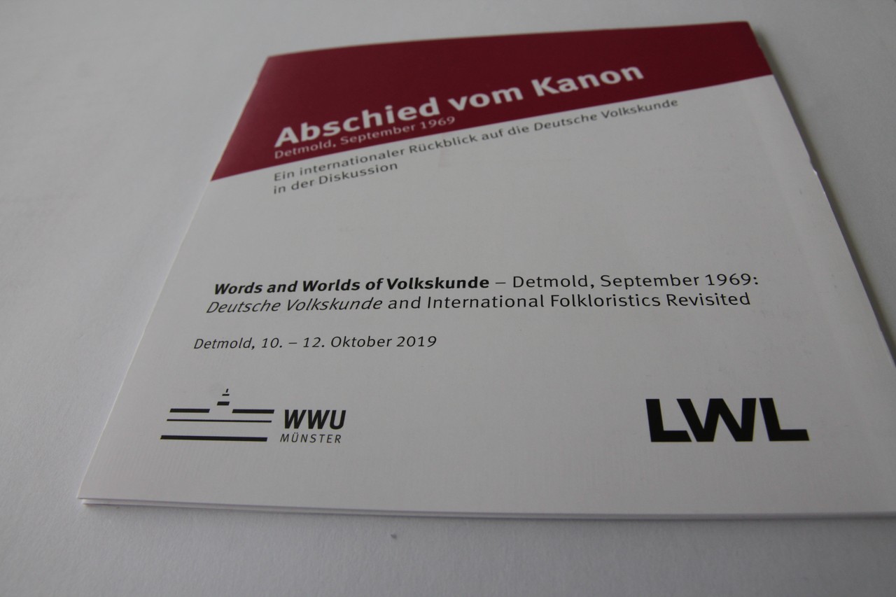 Veranstaltungsprogramm der Tagung "Abschied vom Kanon". Foto: Cantauw/LWL.