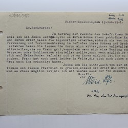 Brief aus dem Personenbestand Onkels, Johannes, Archiv für Alltagskultur in Westfalen. Foto: Regenbrecht/LWL. (vergrößerte Bildansicht wird geöffnet)