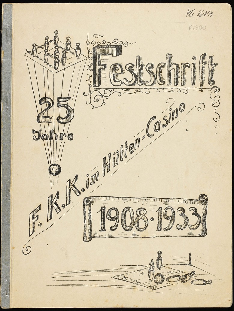 Einband der Festschrift 25 Jahre F.K.K. im Hütten-Casino.