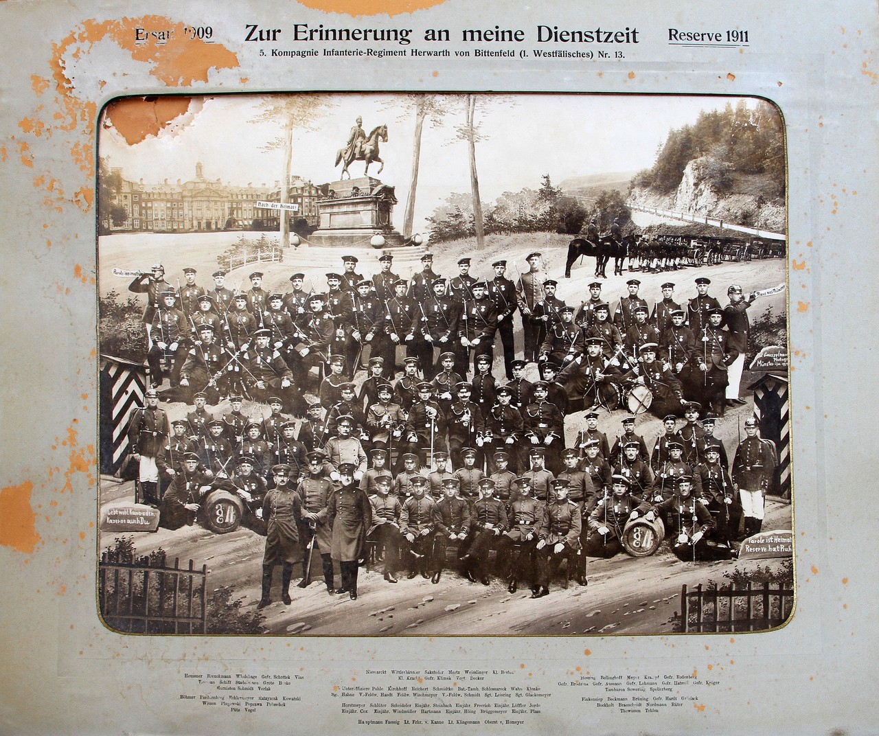 Echtermeyers Kompanie, Erinnerungsfoto (Nachlass Echtermeyer; Fotograf unbekannt).